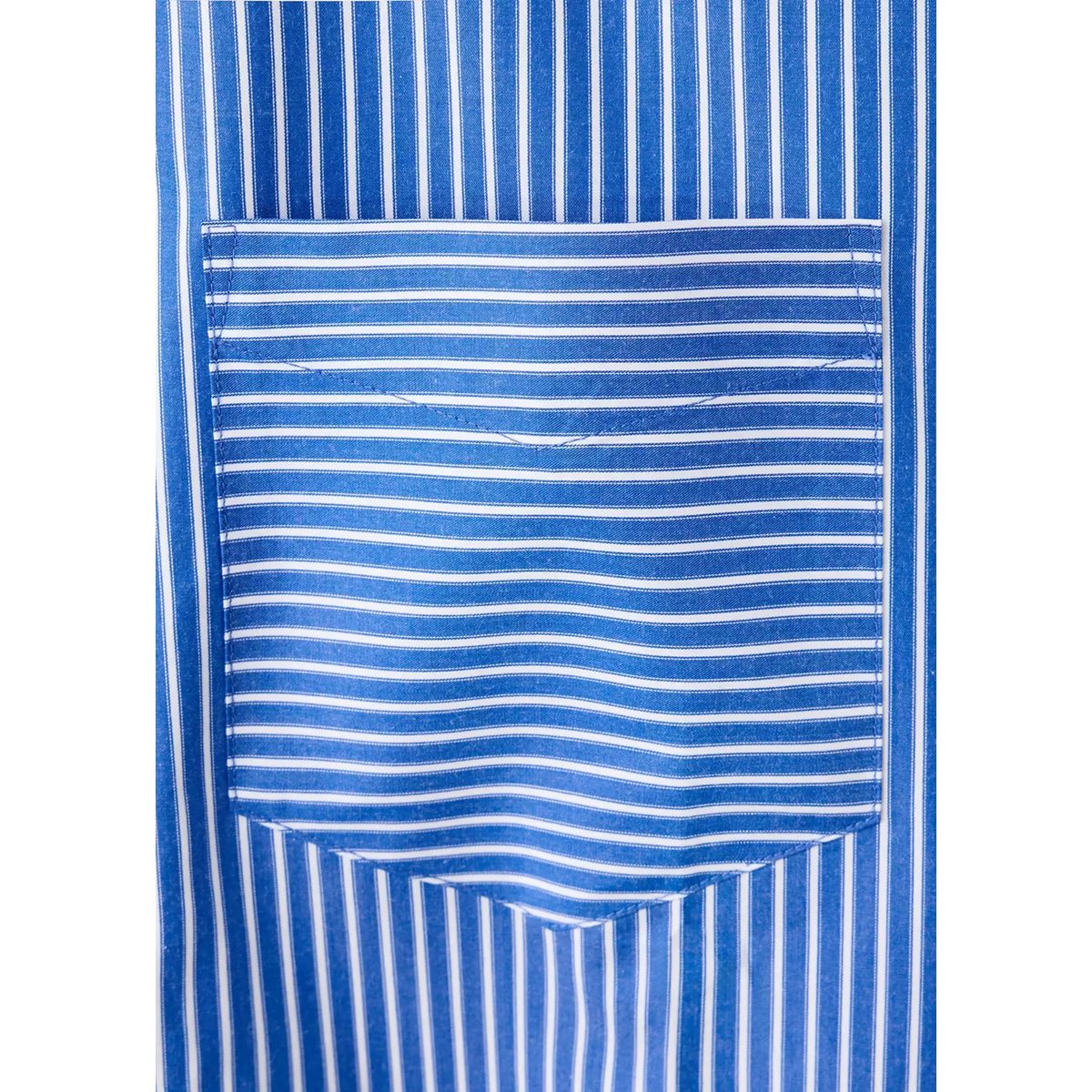 Chemise rayée poche bleu, MANGO