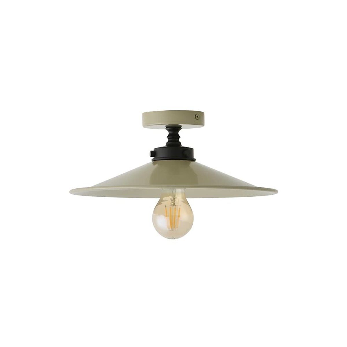 Hadley Rolled Edge Flush Ceiling Light green, SO'HOME