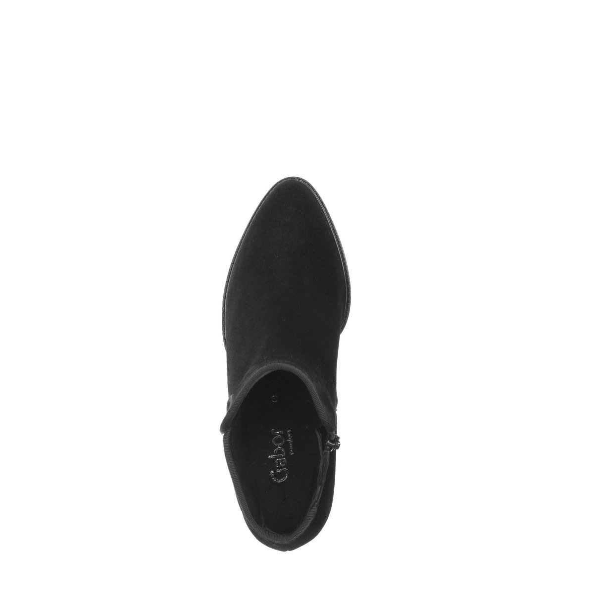 Bottines en cuir à talon décroché noir velours, GABOR