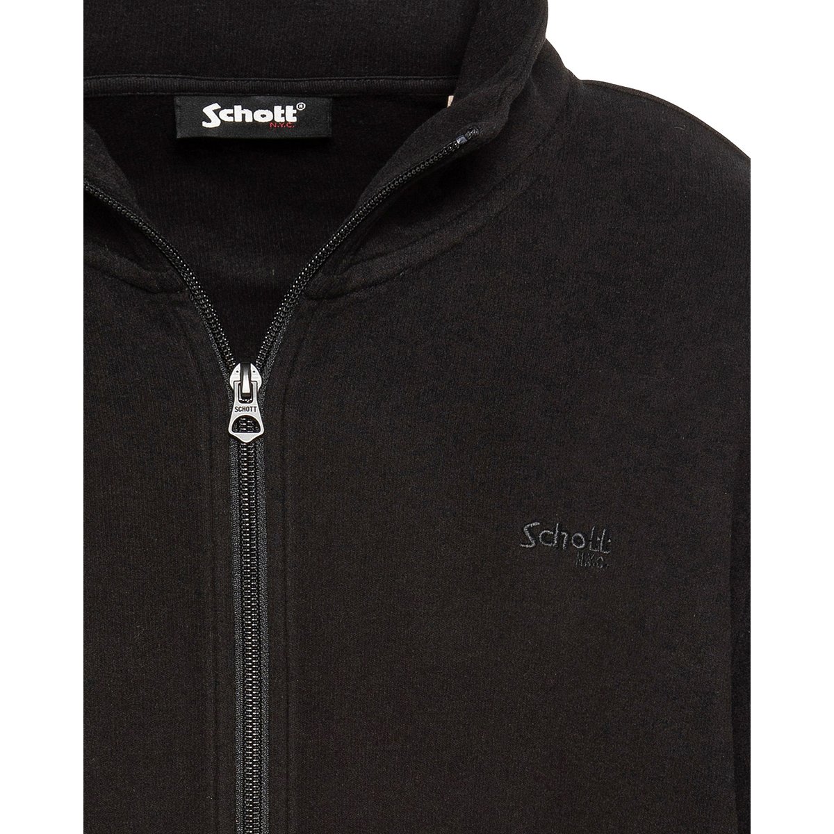 Cardigan essentiel zippé noir, SCHOTT