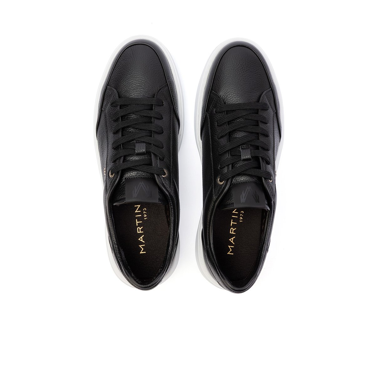 Baskets cuir Sullivan black, MARTINELLI