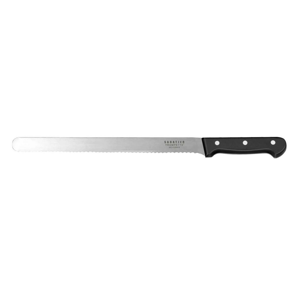 Couteau génoise 30cm - UNIVERSAL noir, SABATIER TROMPETTE