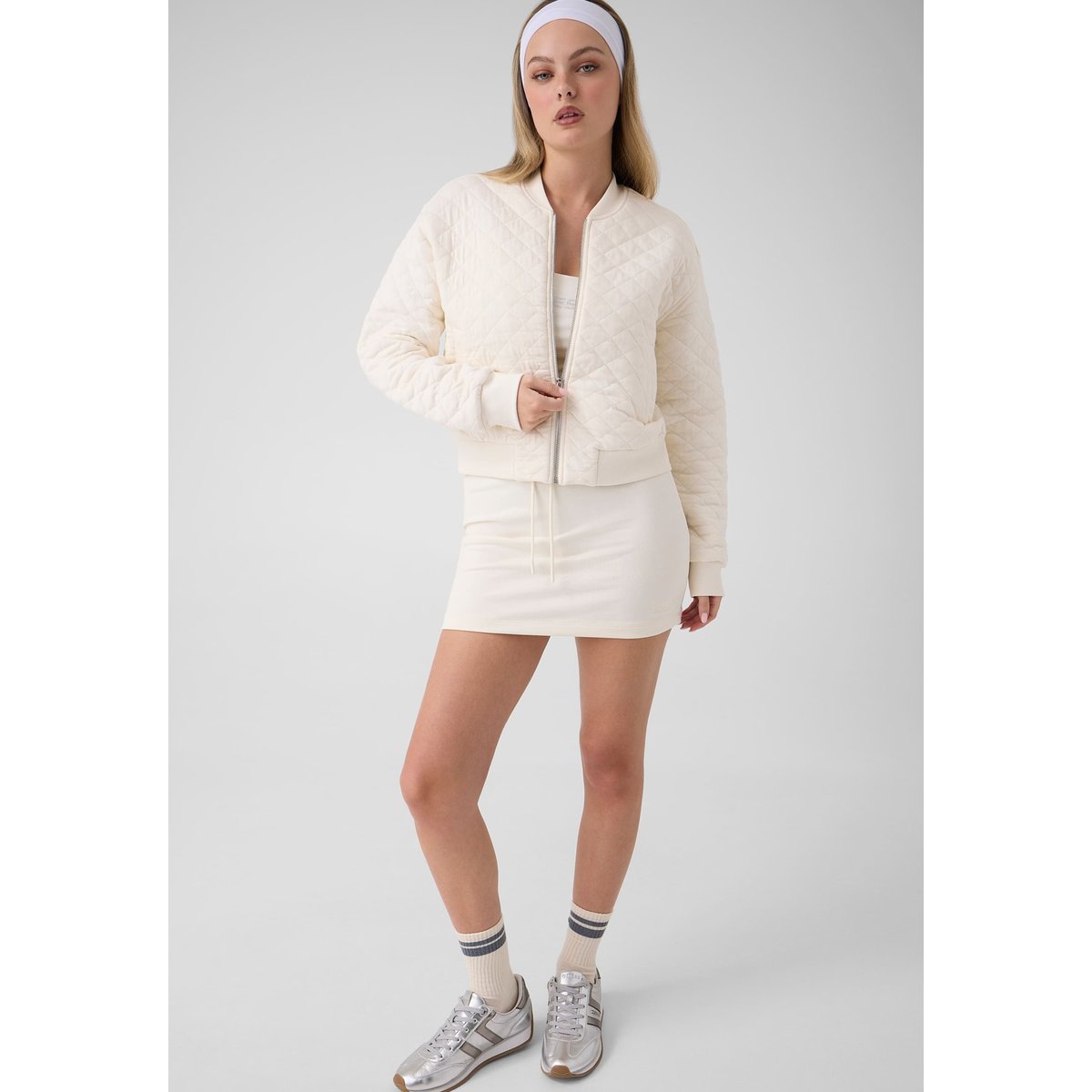 Veste Bomber Matelassée crème, GUESS