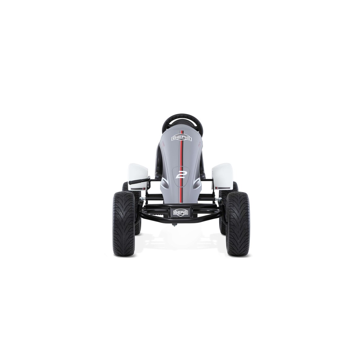 Kart à Pédales pour Enfants, 5+ Ans, XL Race GTS BFR-3 grey/white, BERG TOYS