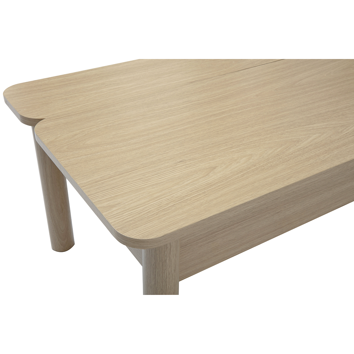 Table basse relevable finition bois chêne L100 cm BOLSO chêne clair, MILIBOO