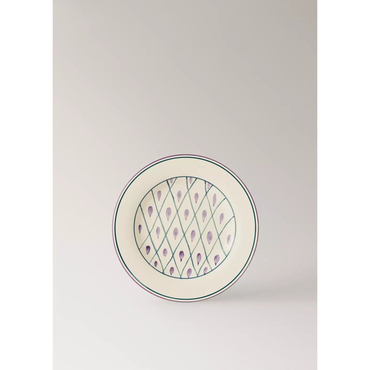 Assiette plate en gouttes décoratives bleu pétrole, MANGO HOME