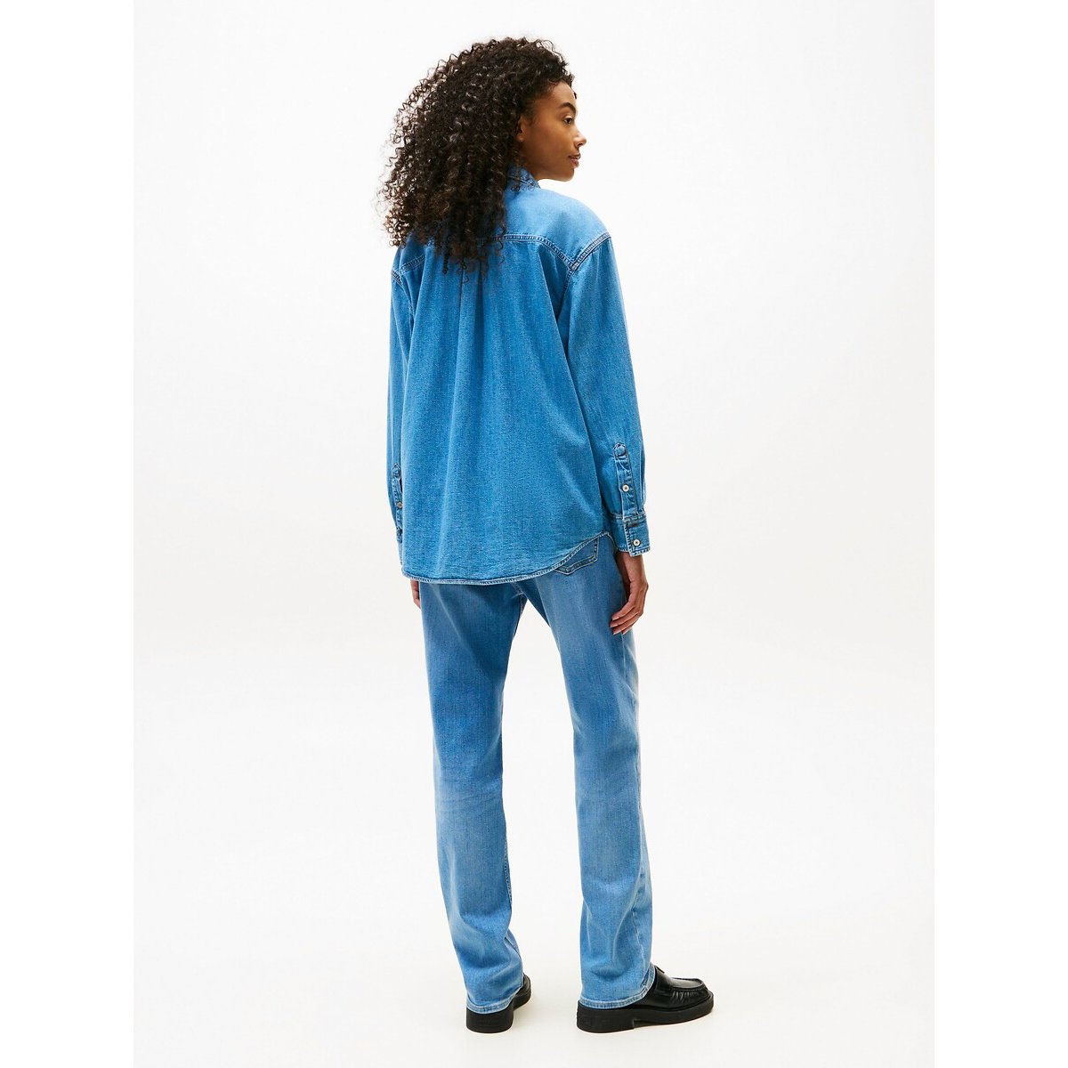 Camicia in denim a maniche lunghe denim blu , TOMMY JEANS