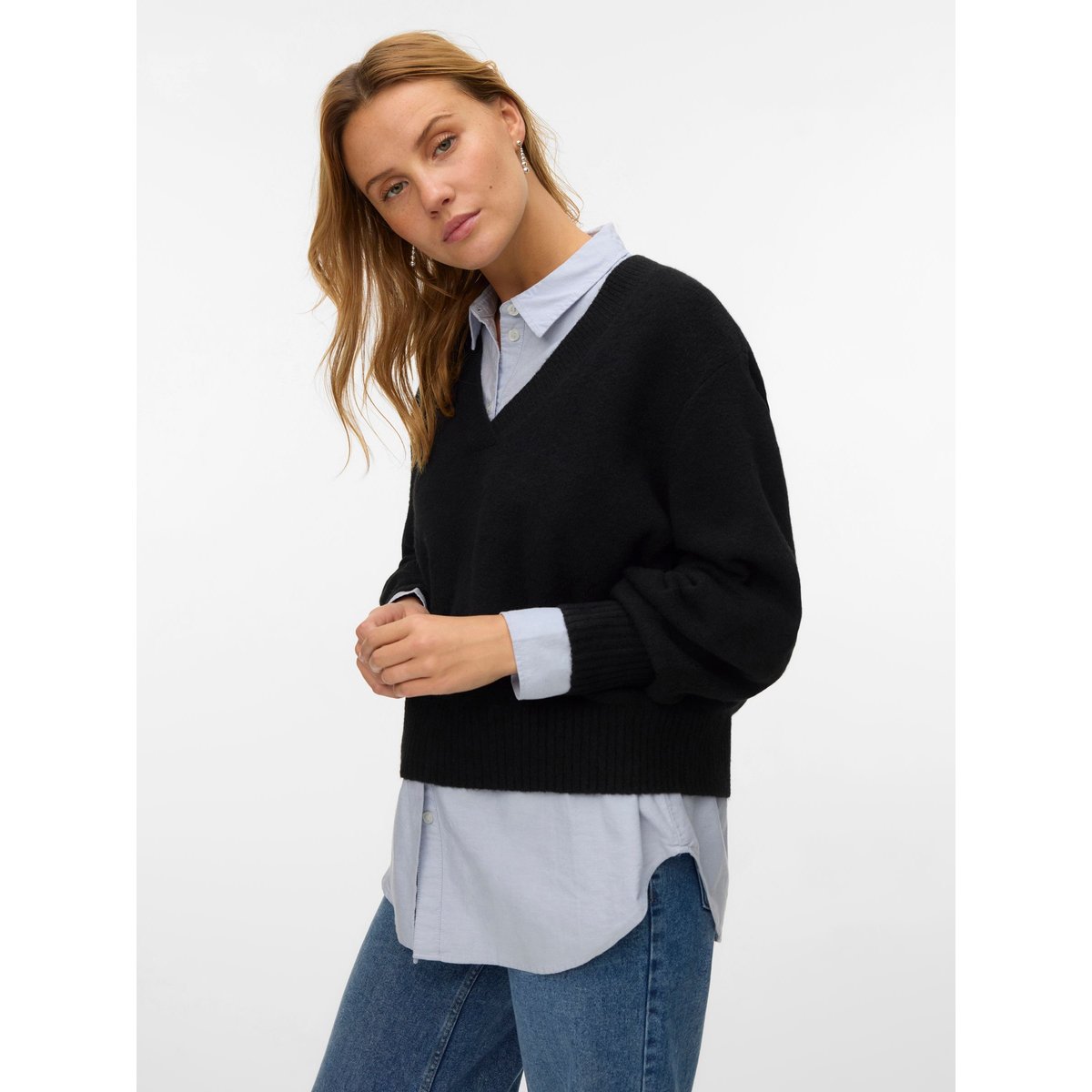 Pull En Maille black 1, VERO MODA