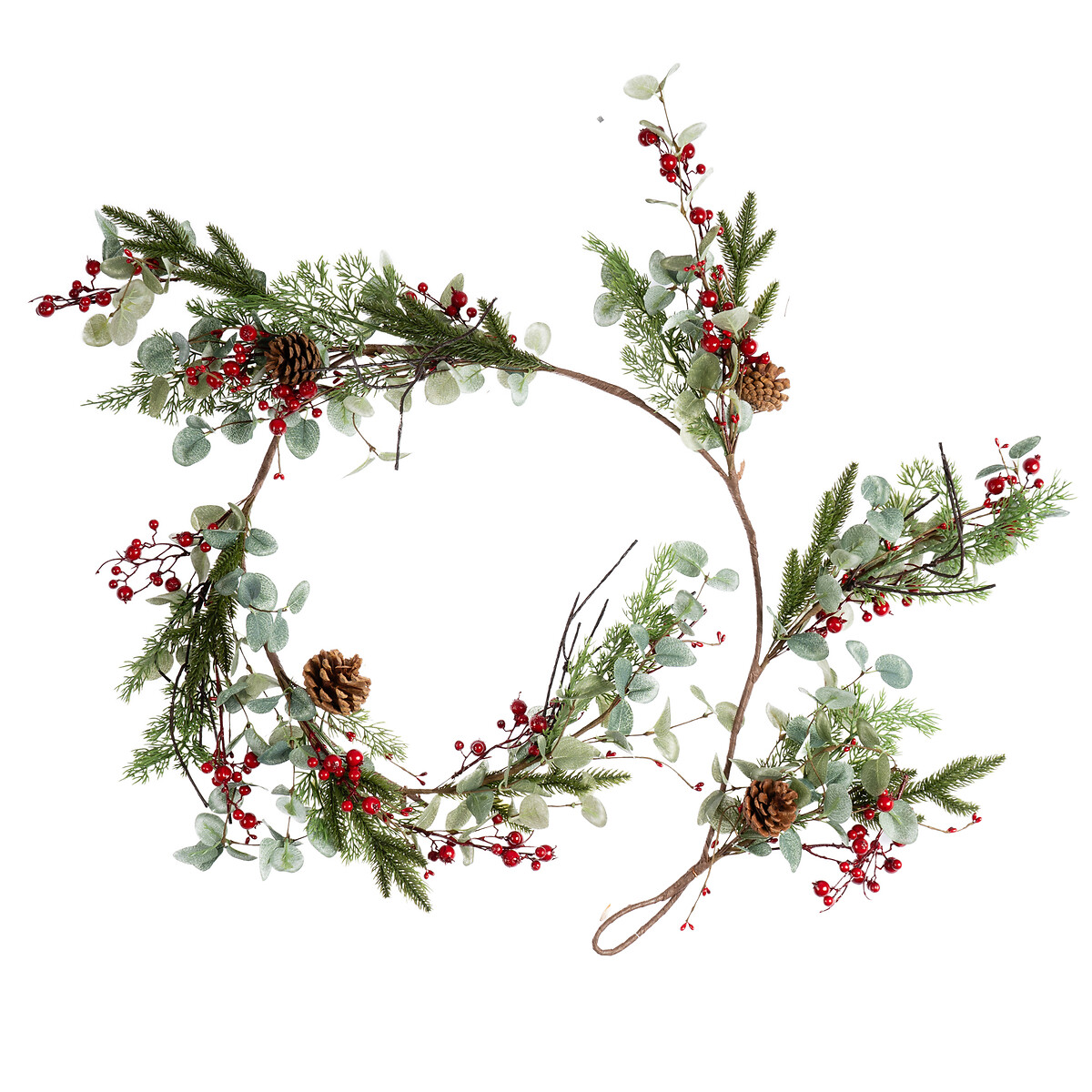 150cm Red Berry and Eucalyptus Garland red/green, SO'HOME