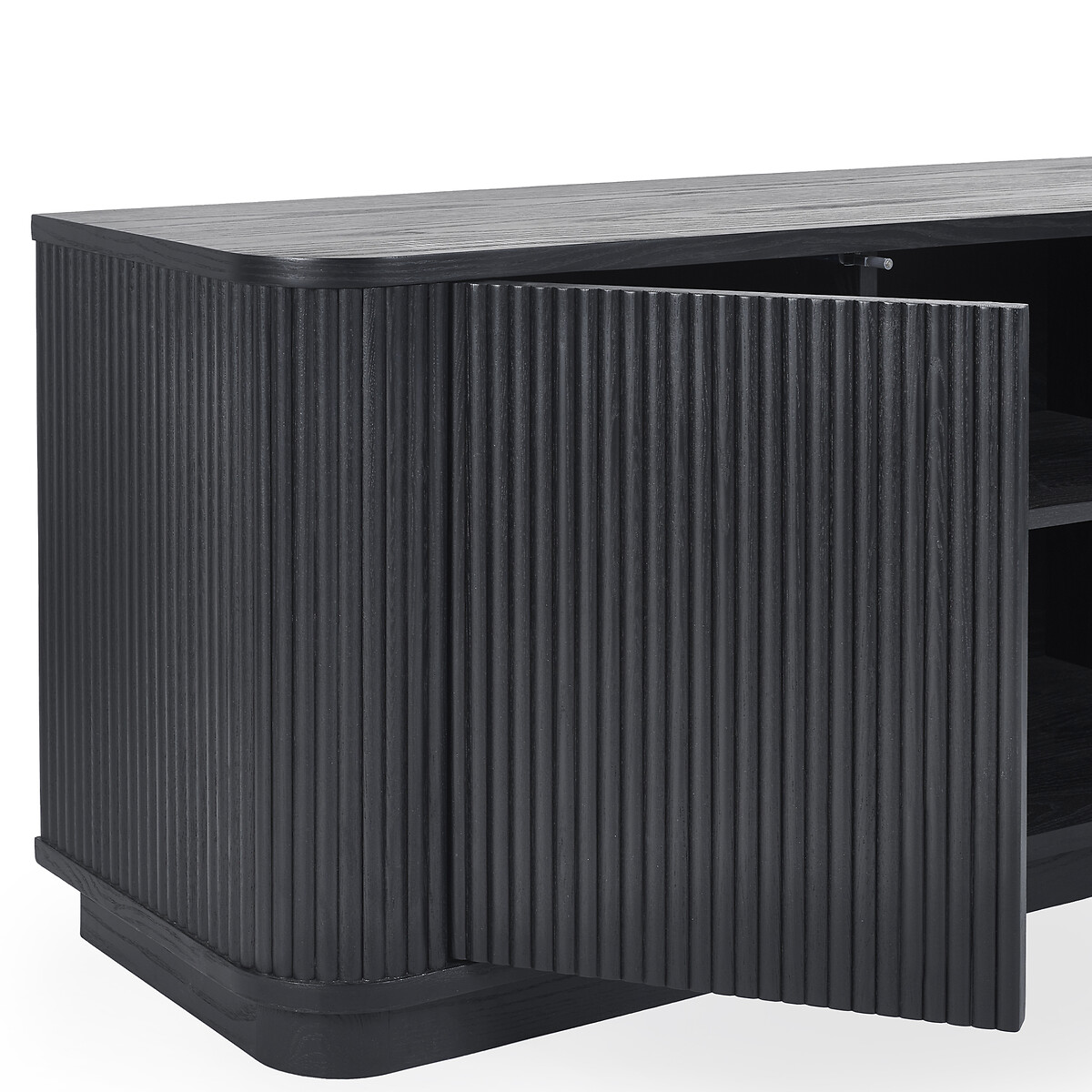 Lucien Fluted Wood TV Unit black, SO'HOME