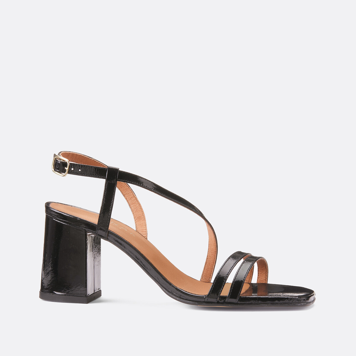 Sandales en cuir Vimy, talons hauts noir, JONAK