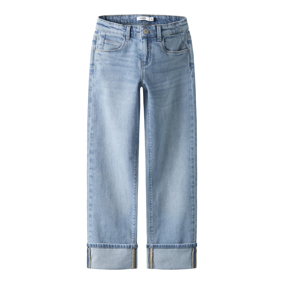 Jean droit, large bleu denim clair, NAME IT