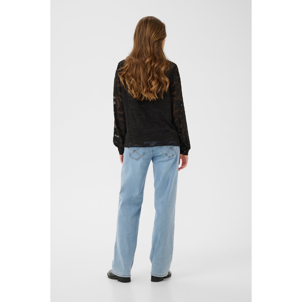 Chemise à manches longues noir pitch black, CREAM