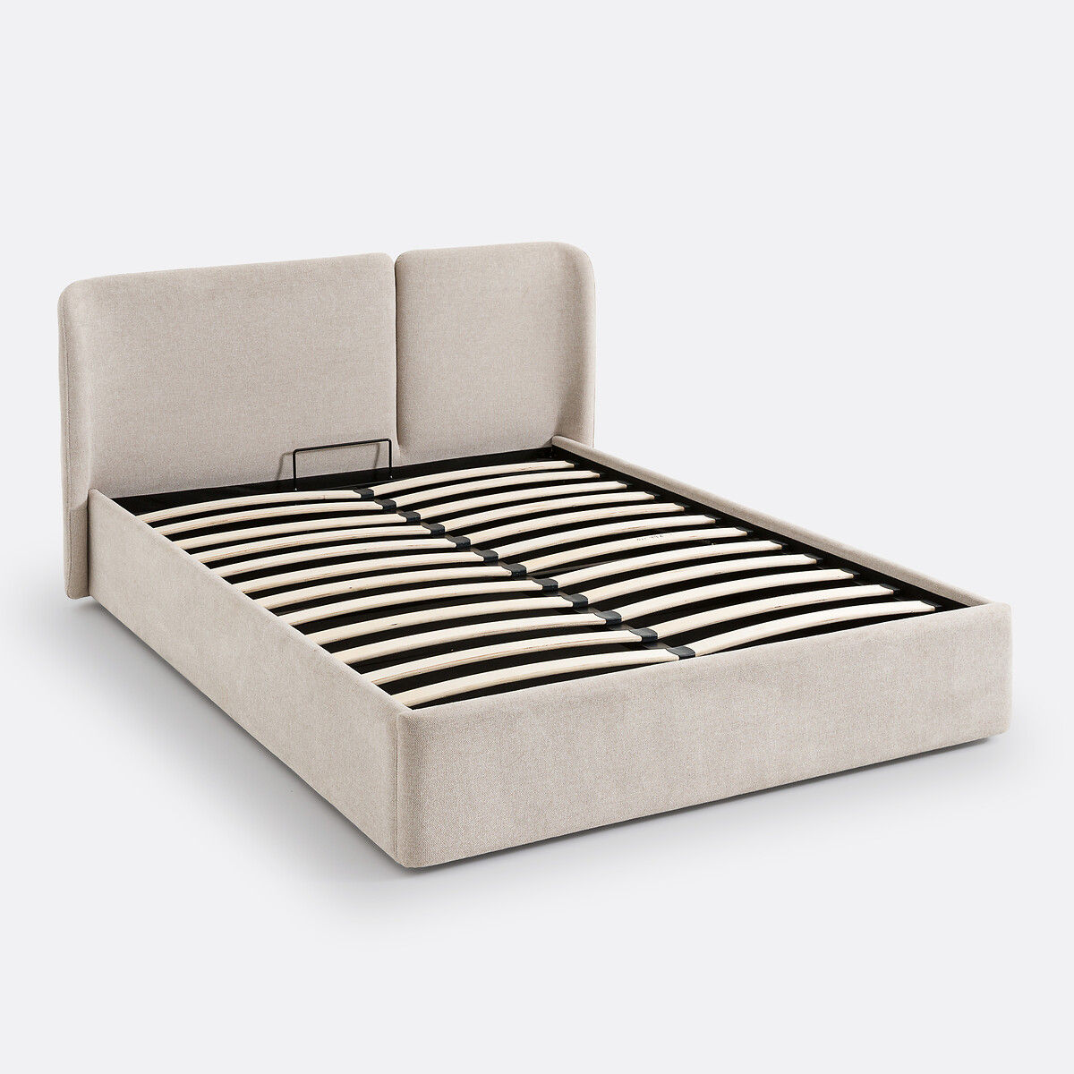 Lit coffre avec sommier relevable, Molona beige, LA REDOUTE INTERIEURS