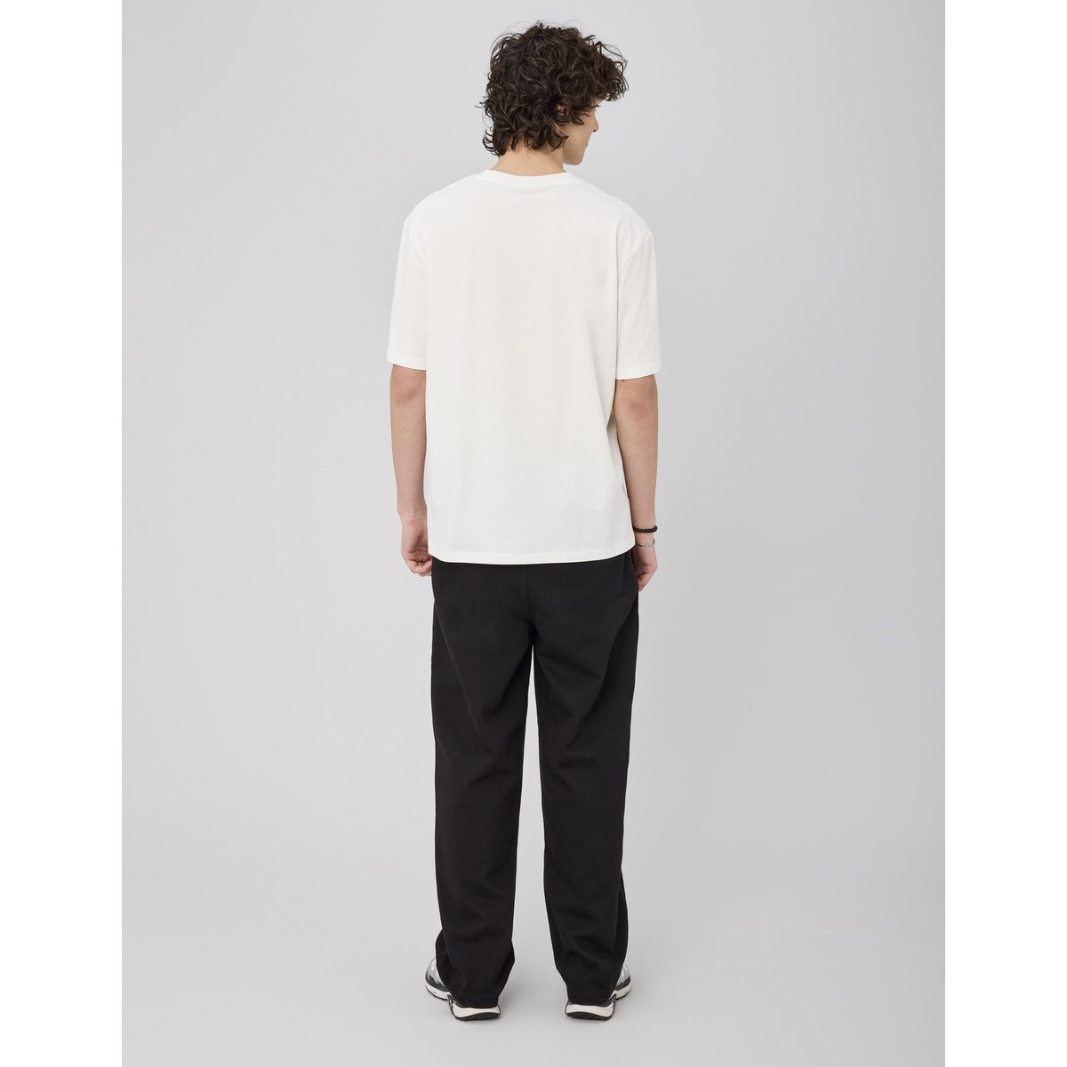 Pantalon droit à pinces noir, BZB