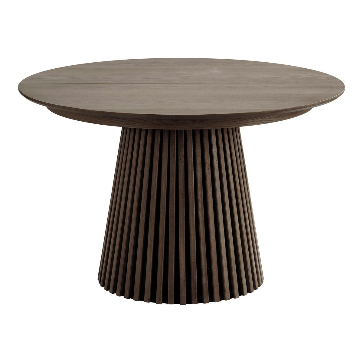 Table ronde extensible avec pied baguette AMSTERDAM chêne brun (8 places), PIER IMPORT