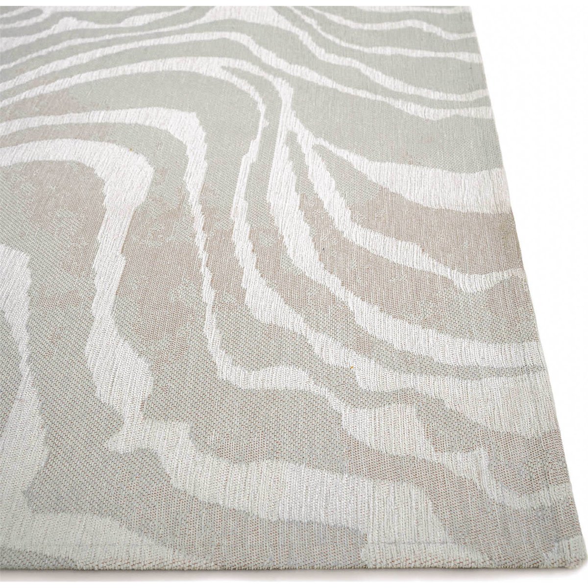 Tapis rectangulaire jacquard, SAVANNAH gris clair et blanc cassé, RECOLLECTION