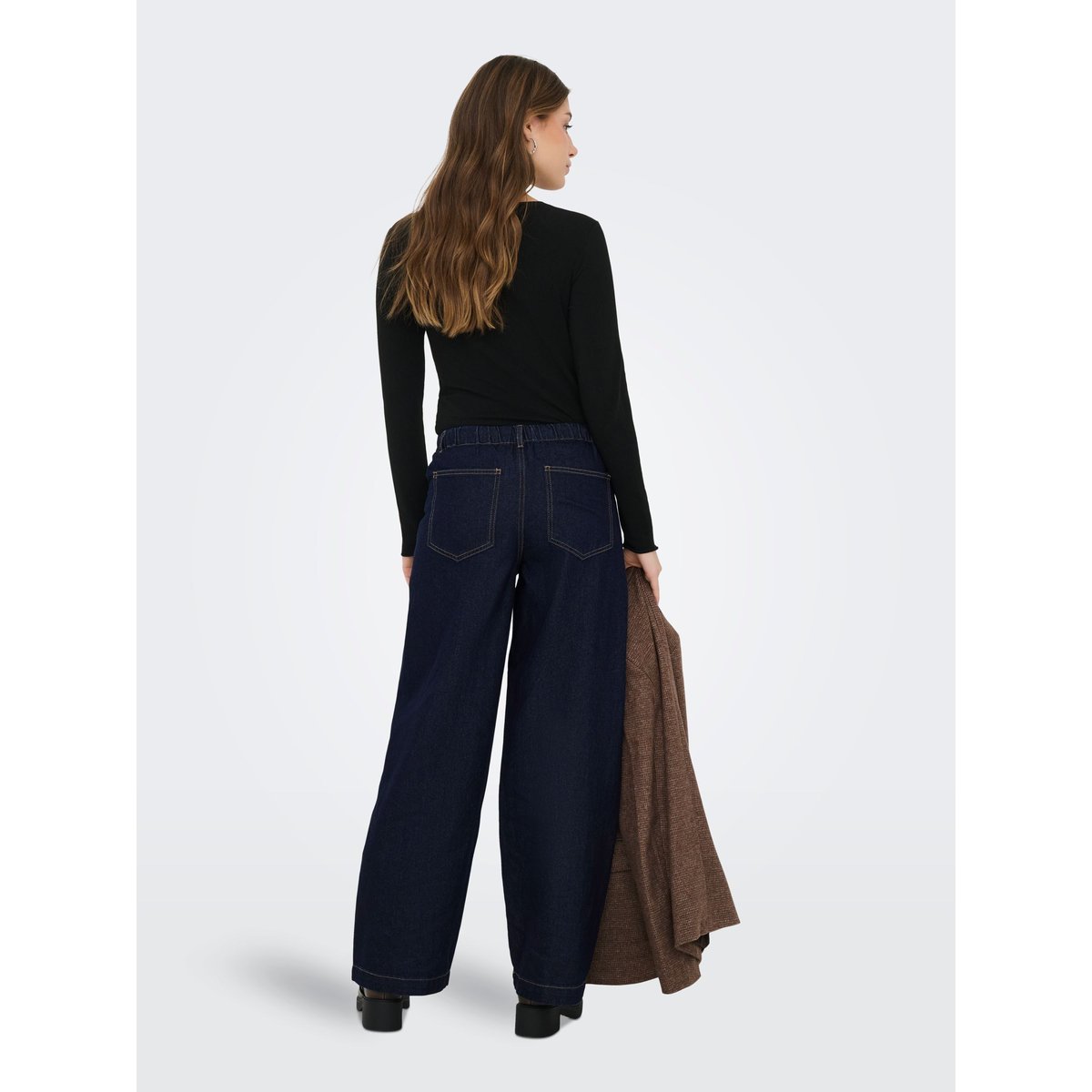 Jean À Jambe Large dark blue denim, ONLY