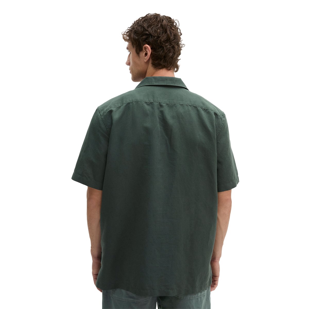 Chemise à manches courtes regular avec broderie martiale gris foncé, MARC O'POLO