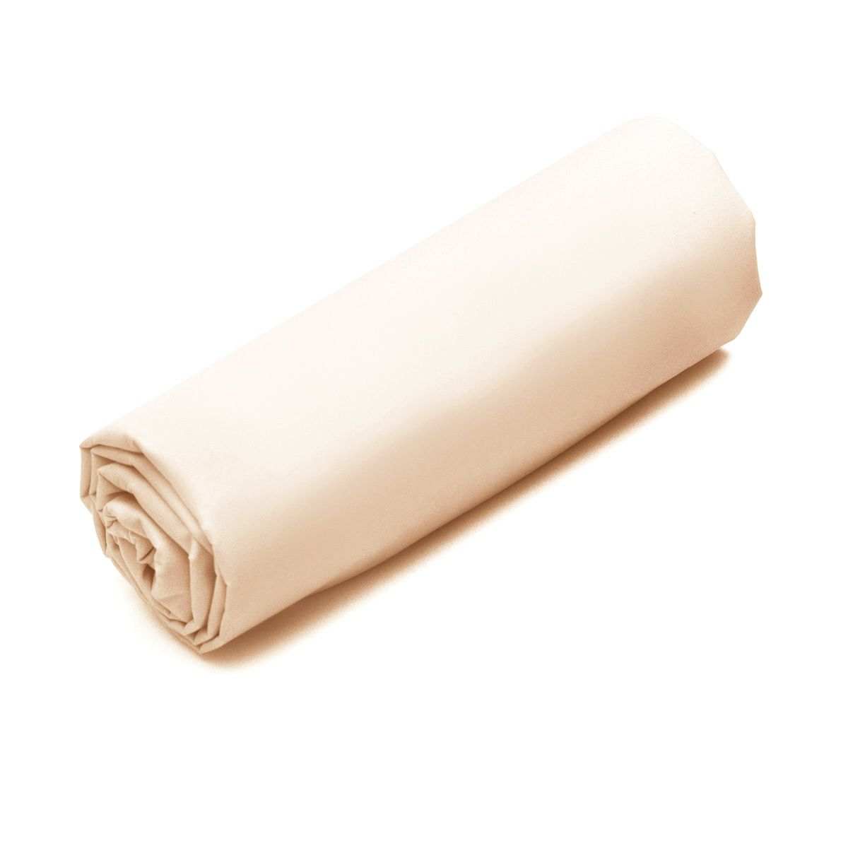 Drap housse Double - UNI COTON rouge capucine, TRADITION DES VOSGES