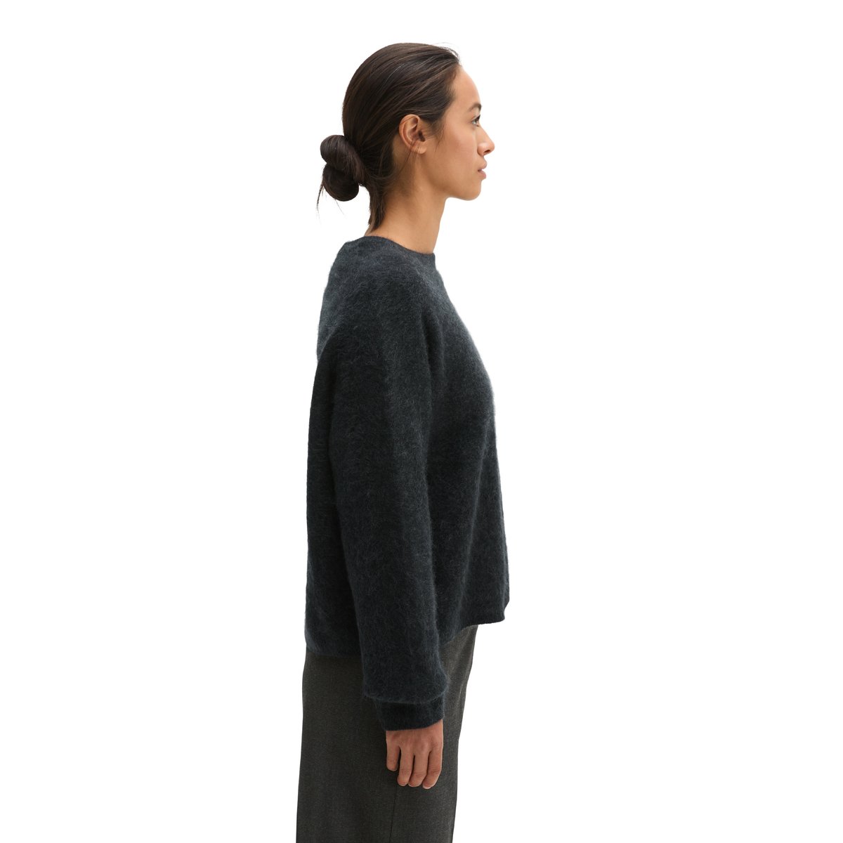 Pull douillet et ample en pure laine mérinos gris, MARC O'POLO