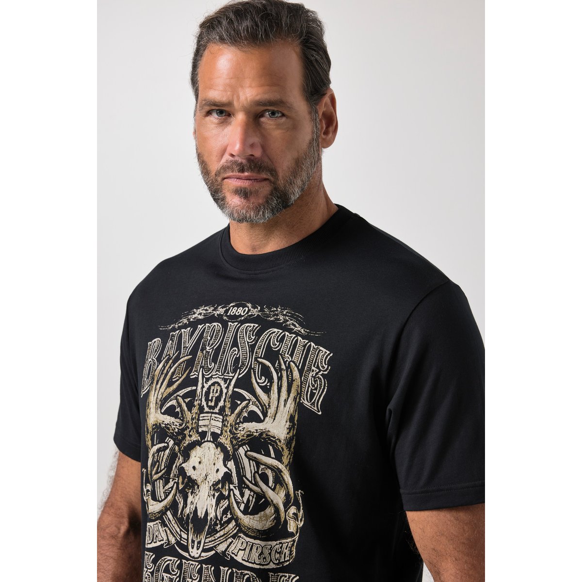 T-shirt d’inspiration bavaroise noir, JP1880
