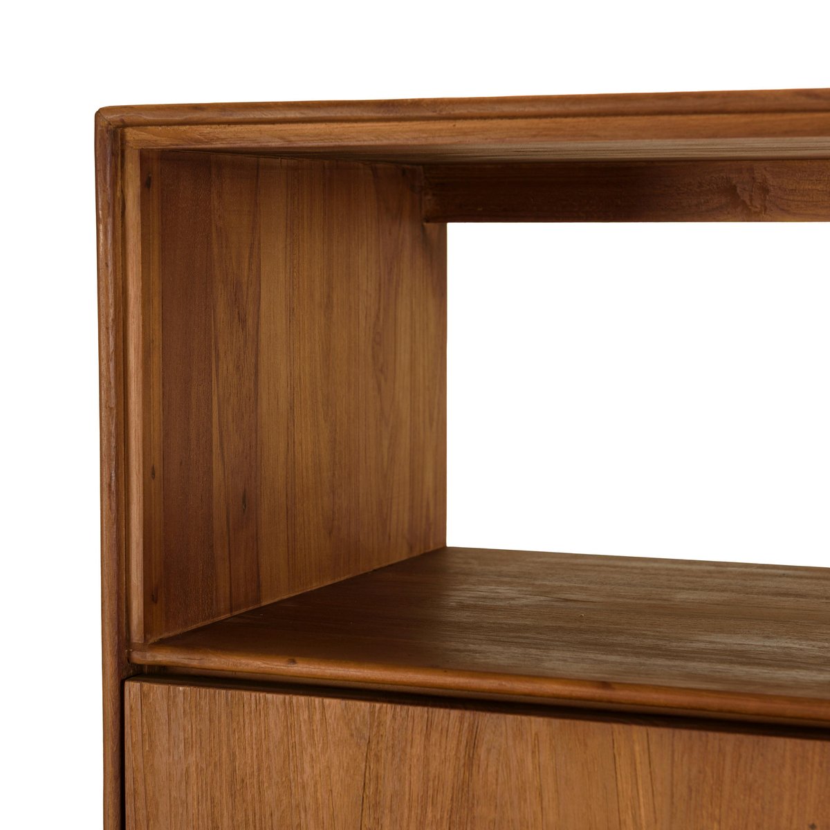 Buffet 2 portes 1 étagère ouverte 90x155cm en bois de teck recyclé SWING bois naturel, PIER IMPORT