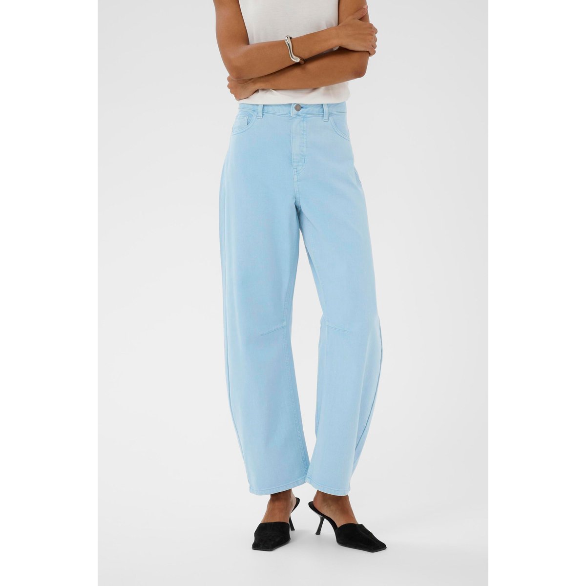 Pantalon casual bleu powder blue wash, CULTURE
