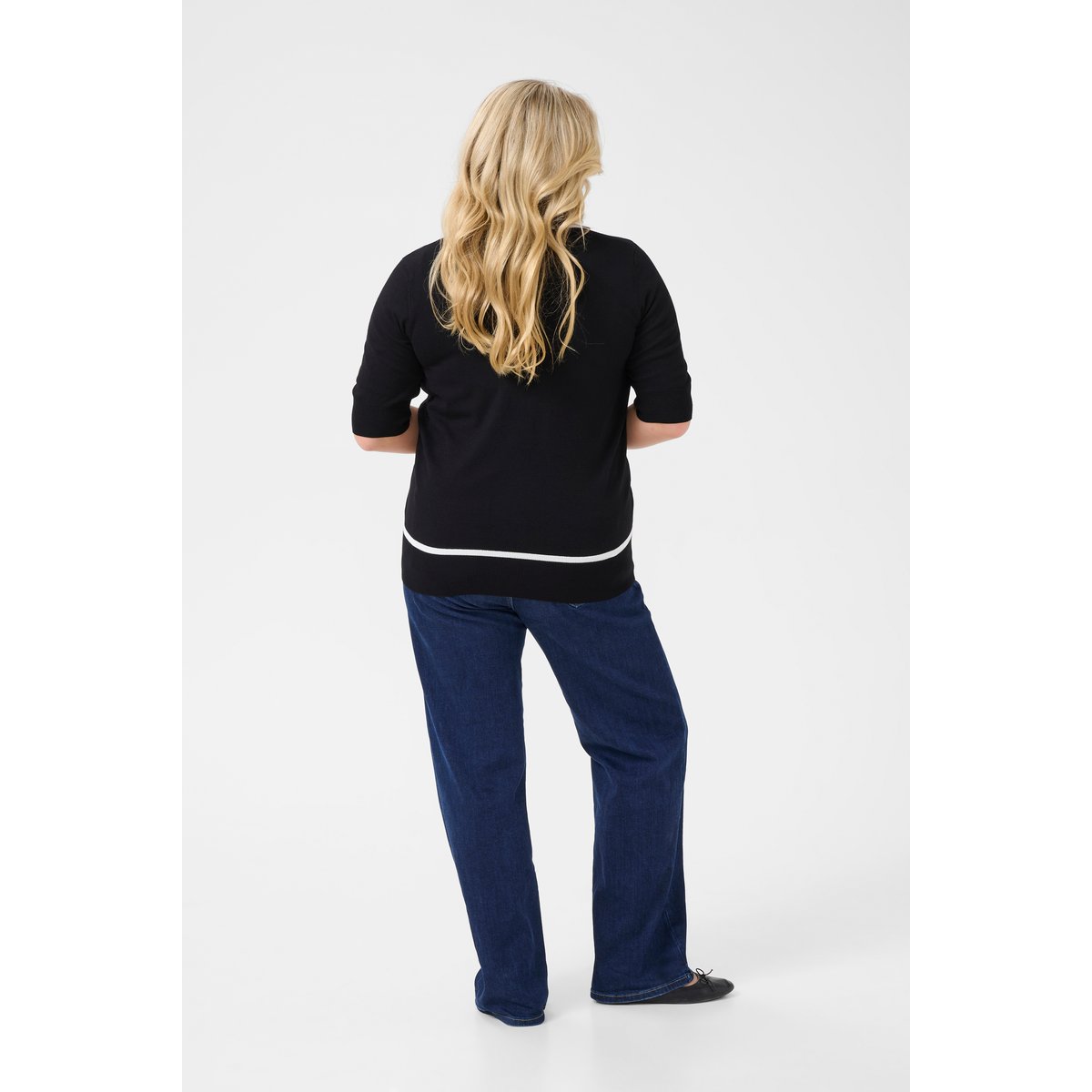 Cardigan à tricot noir black deep, KAFFE CURVE