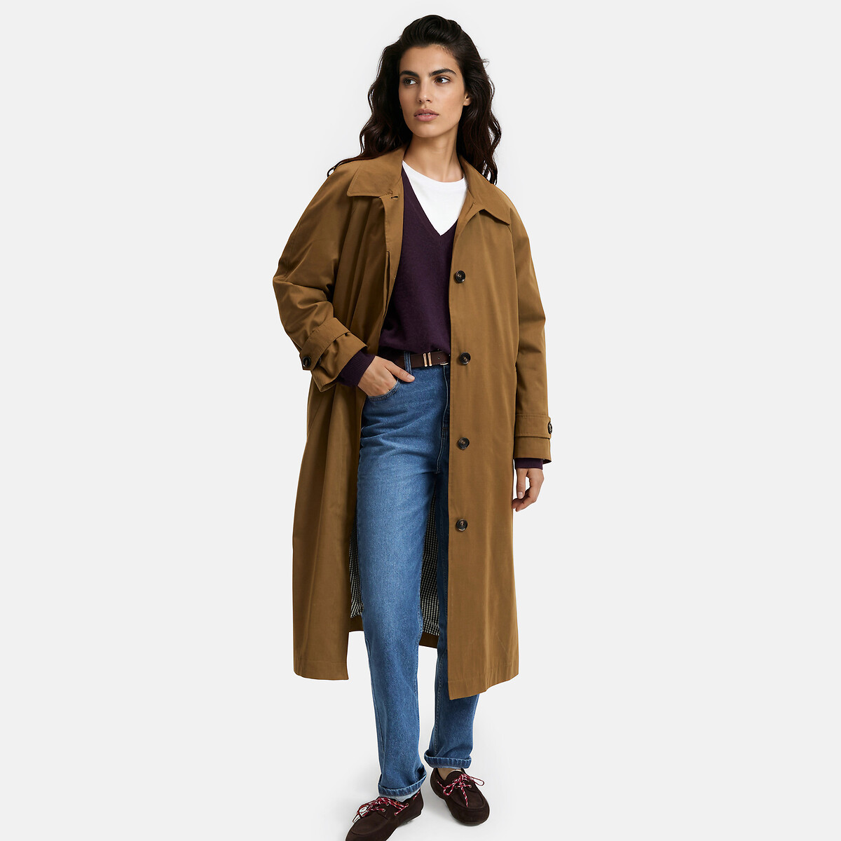 Gabardina oversize con botones, Signature MAURICE caqui, LA REDOUTE COLLECTIONS