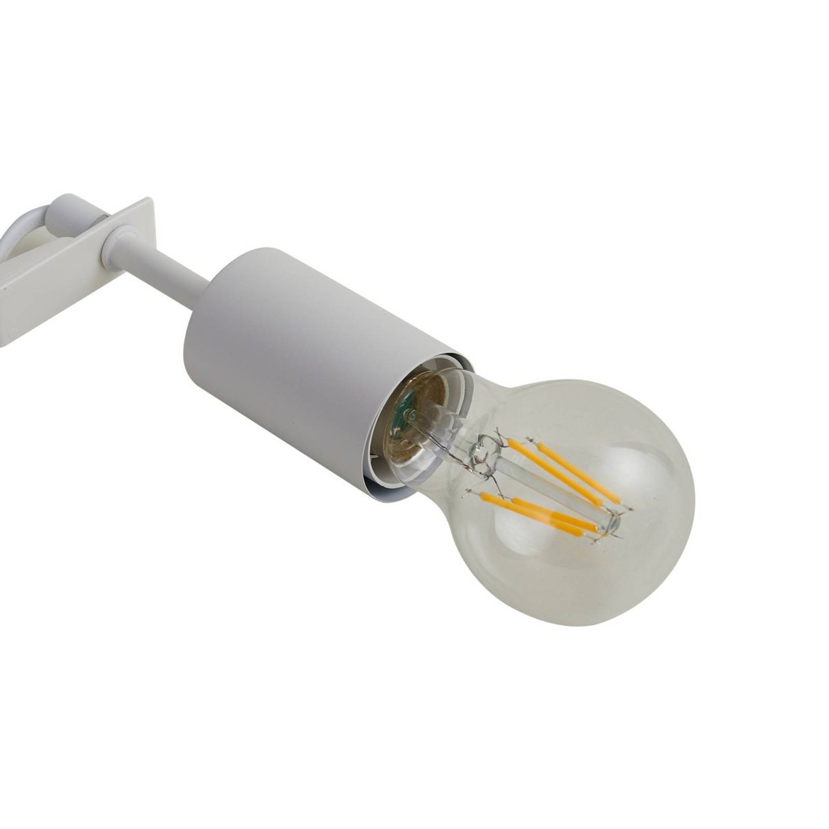Lampe à poser en verre moderne, Hubi blanc, LINDBY