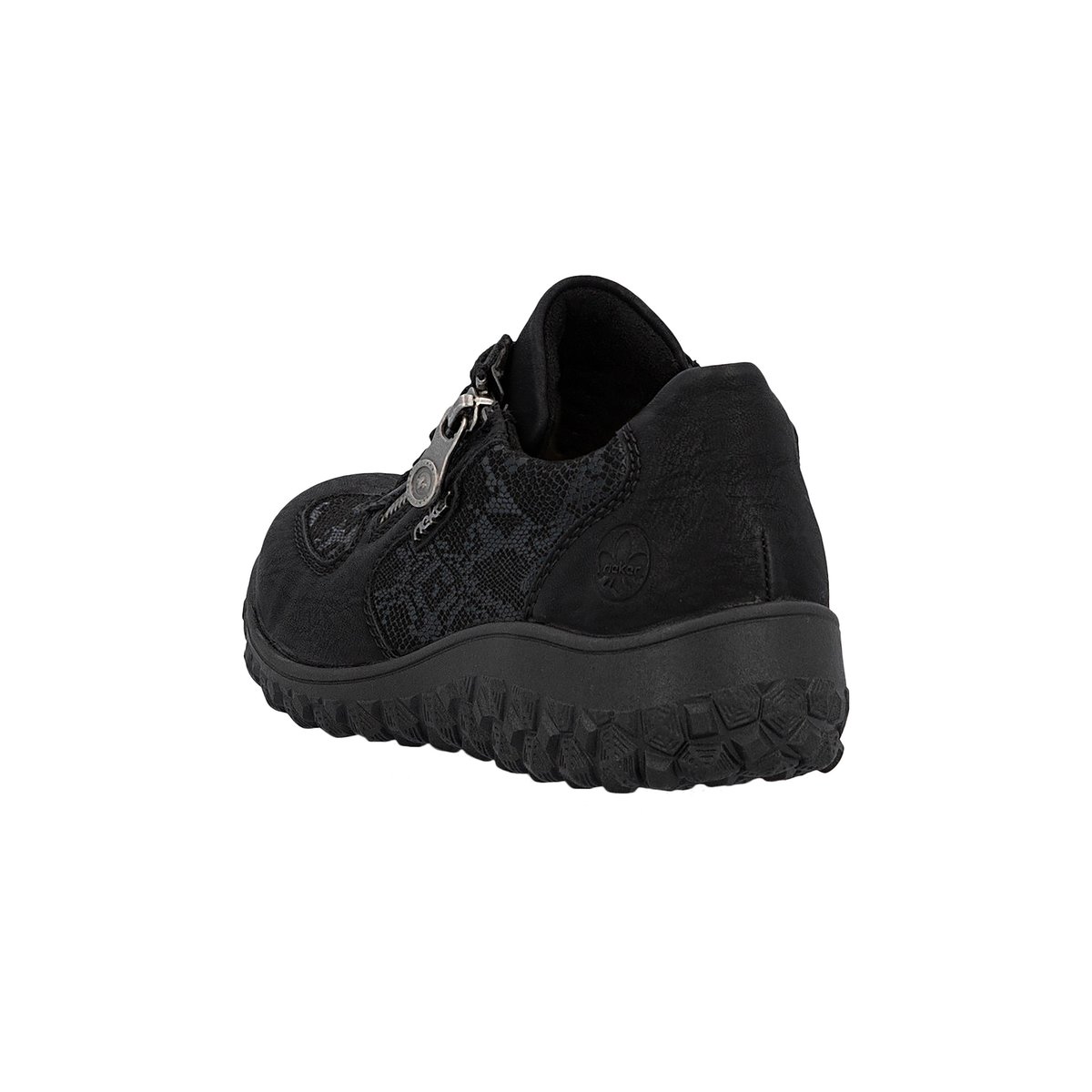 Basket Basse Cuir Scuol noir, RIEKER