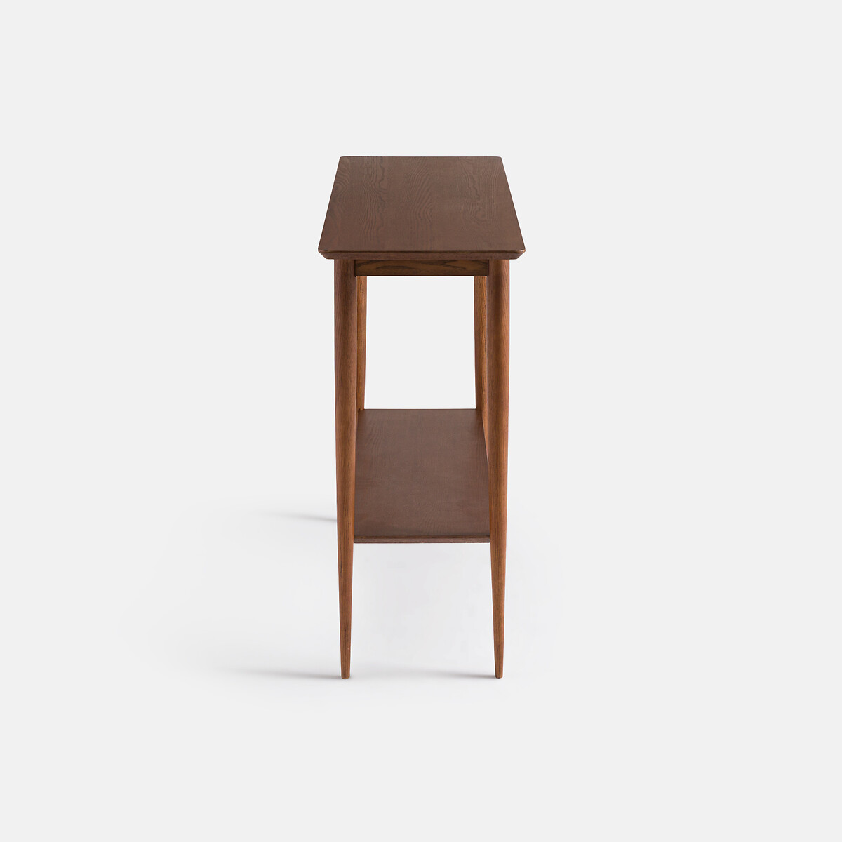 Console double plateau, plaqué frêne, Lussan teinté coloris noyer, LA REDOUTE INTERIEURS