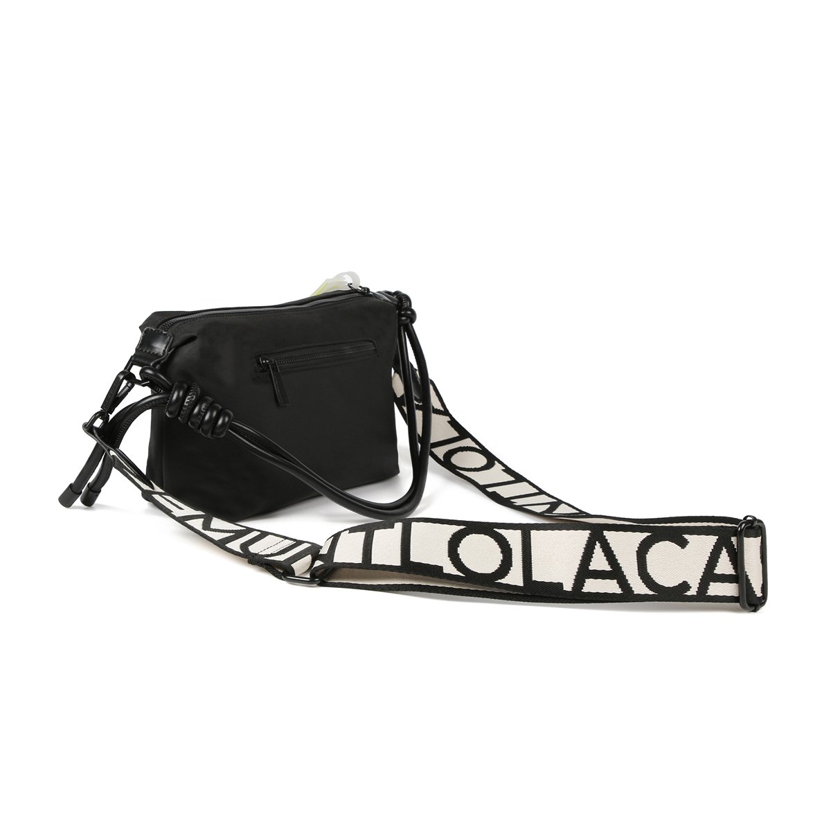 Sac avec bandoulière amovible à fermeture éclair. noir, LOLA CASADEMUNT