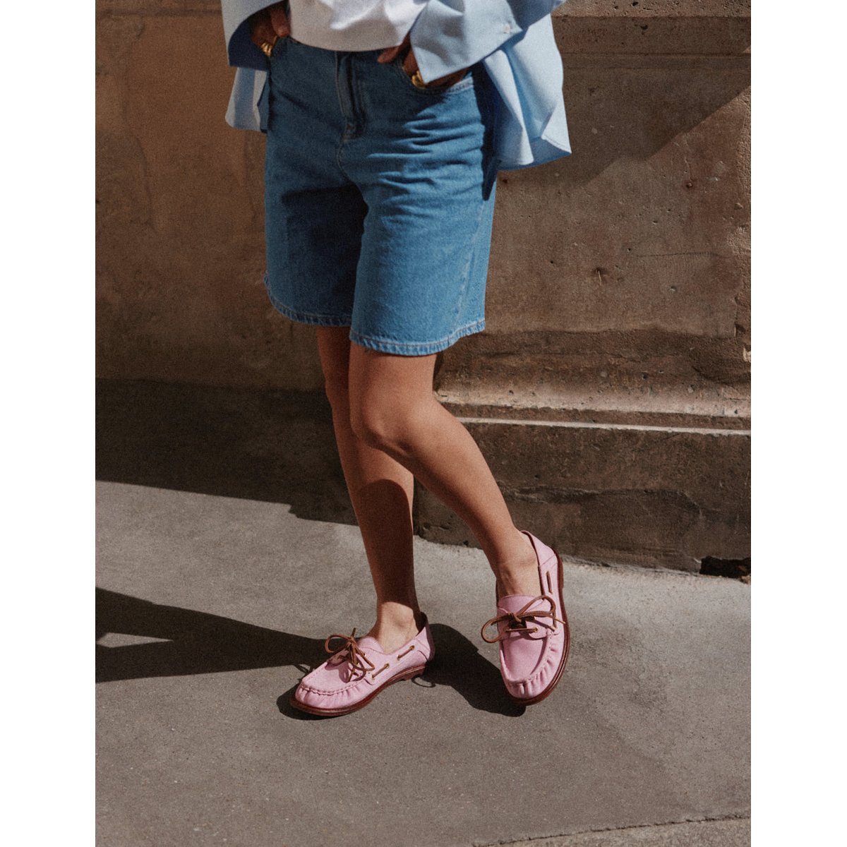 Mocassins OVEL nubuck rose, ODAJE
