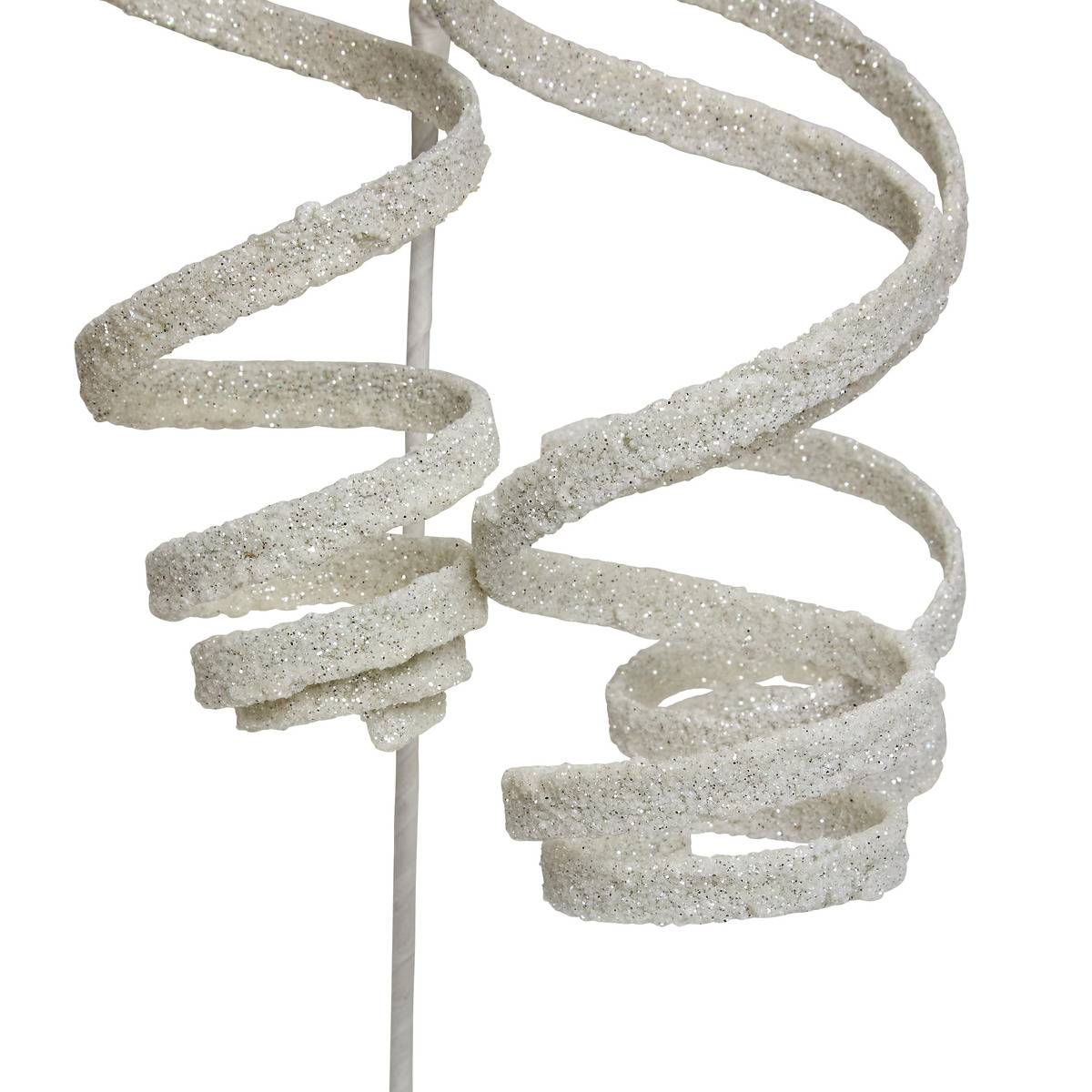 Branche décorative tourbillons blancs H. 55 cm dore, FEERIC LIGHTS & CHRISTMAS