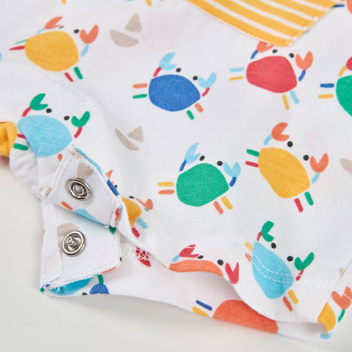 Barboteuse en coton imprimé multicolore, BOBOLI