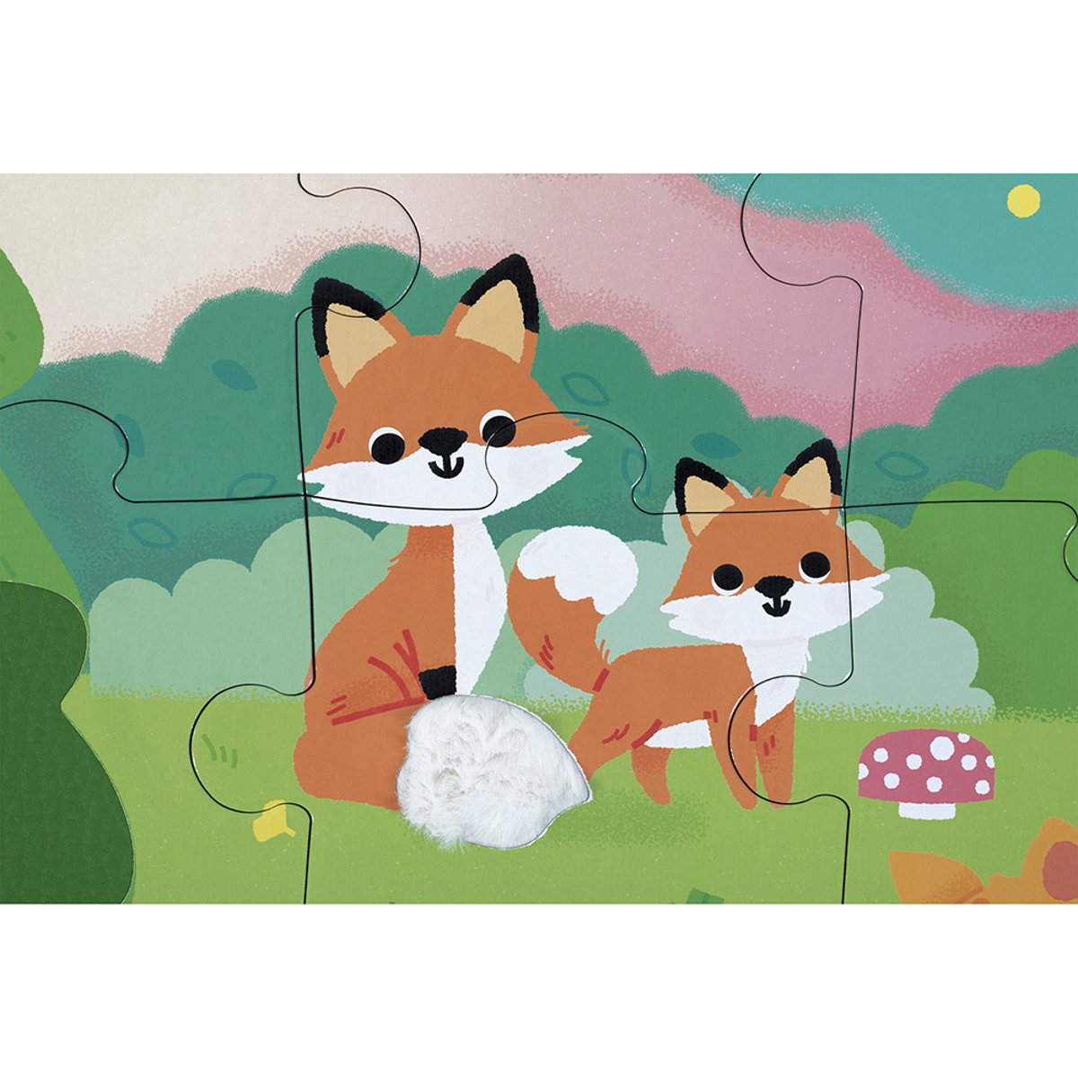 Puzzle Tactile La Forêt 20 Pièces couleur unique, JANOD