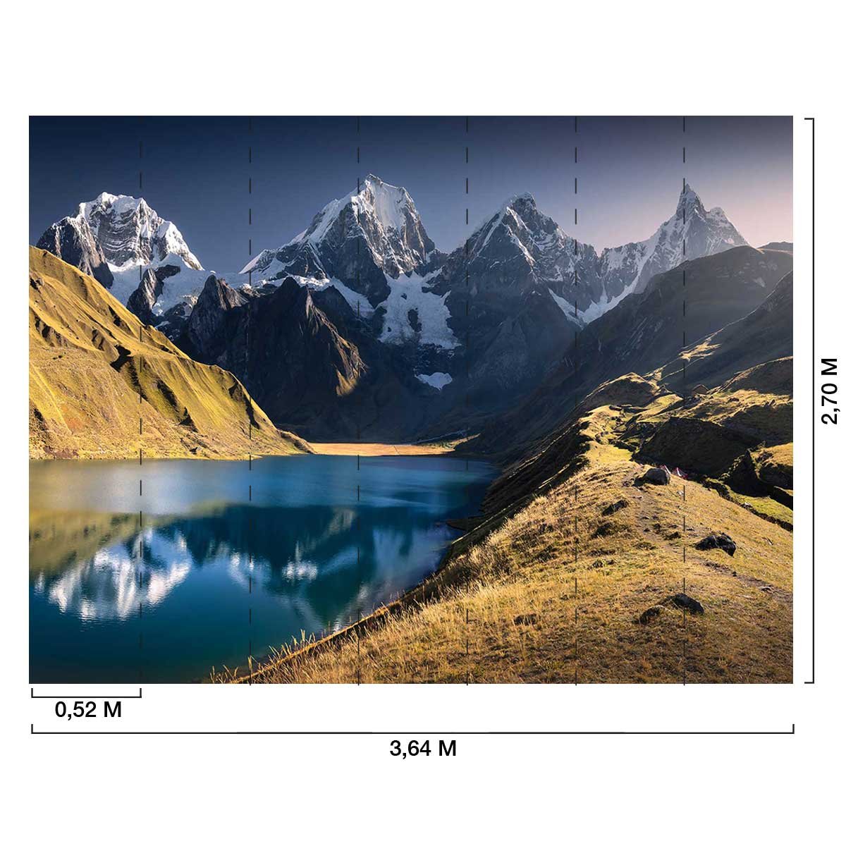 Papier peint lac au perou intissé, HEXOA