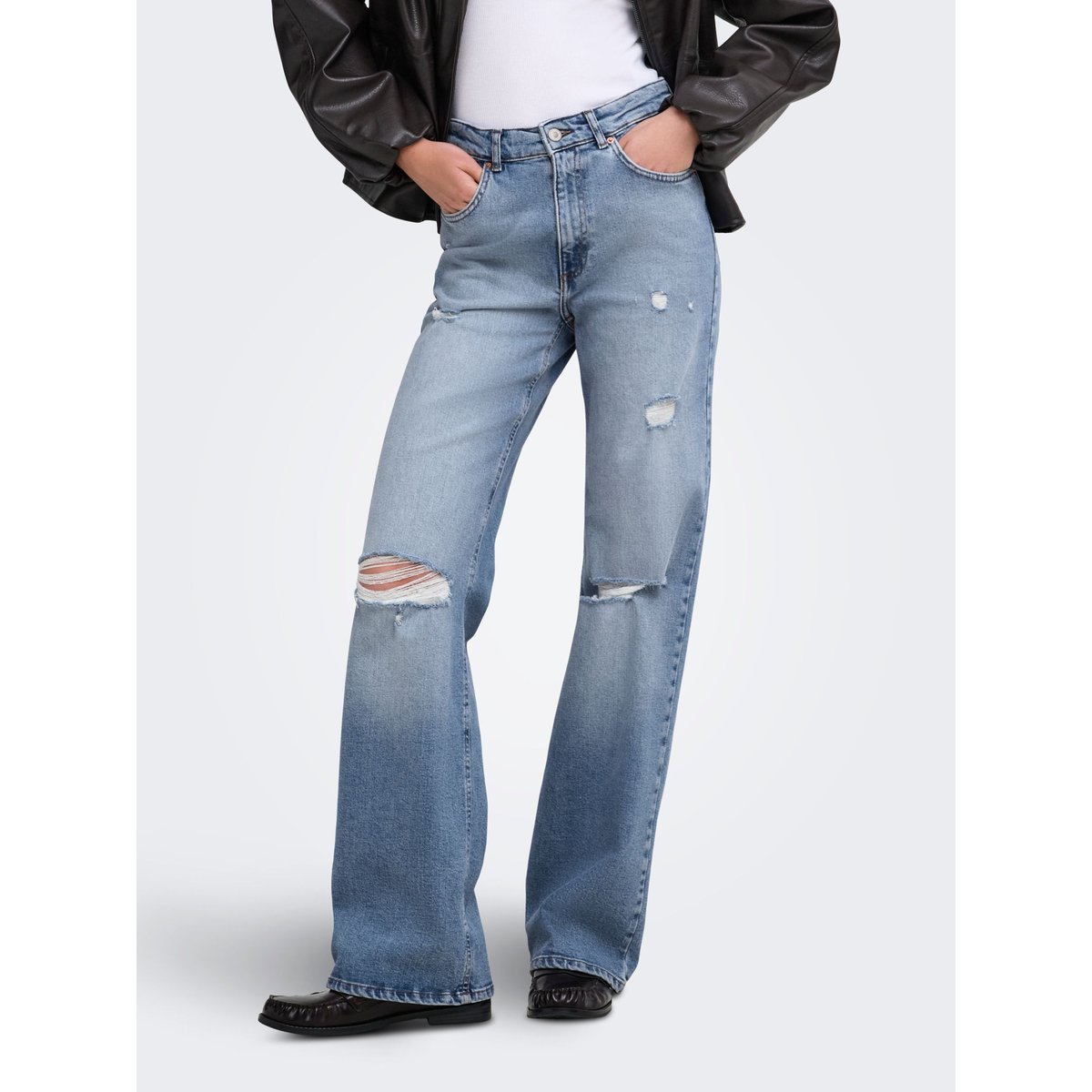 Jean À Jambe Large light blue denim, ONLY