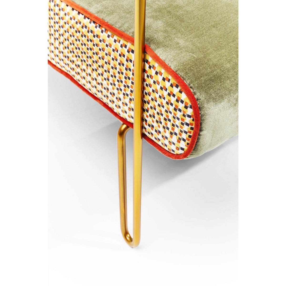 Fauteuil en velours, AUNT BETTY vert, KARE DESIGN