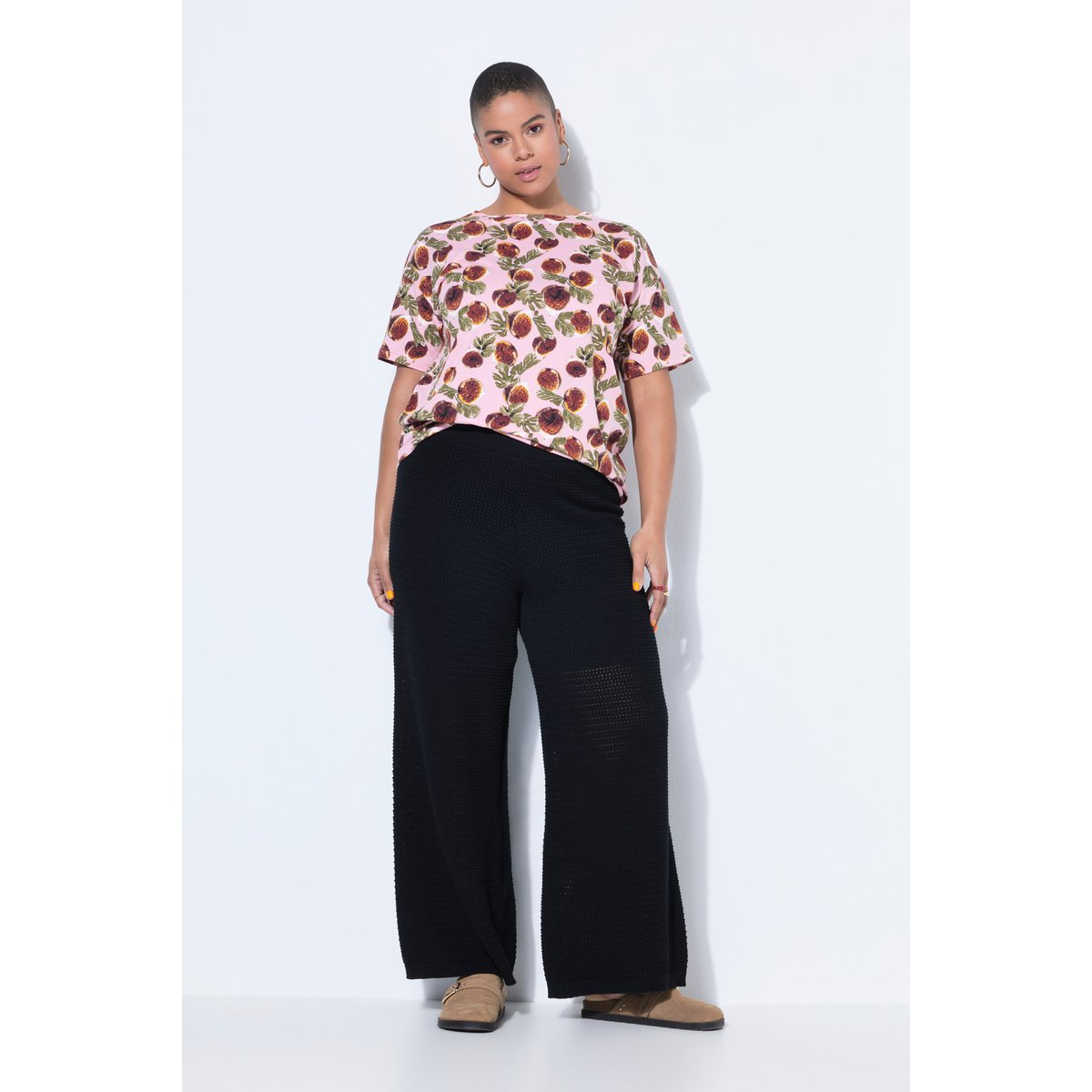 Pantalon en maille texturée noir, STUDIO UNTOLD