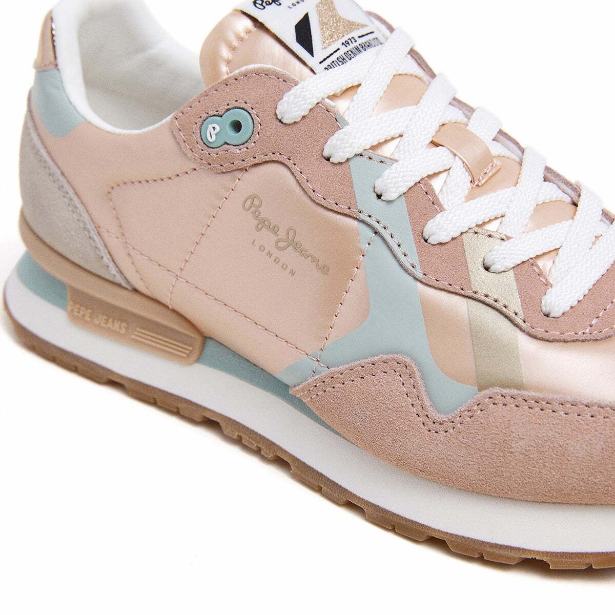 Baskets Brit Printy orange sherbert, PEPE JEANS
