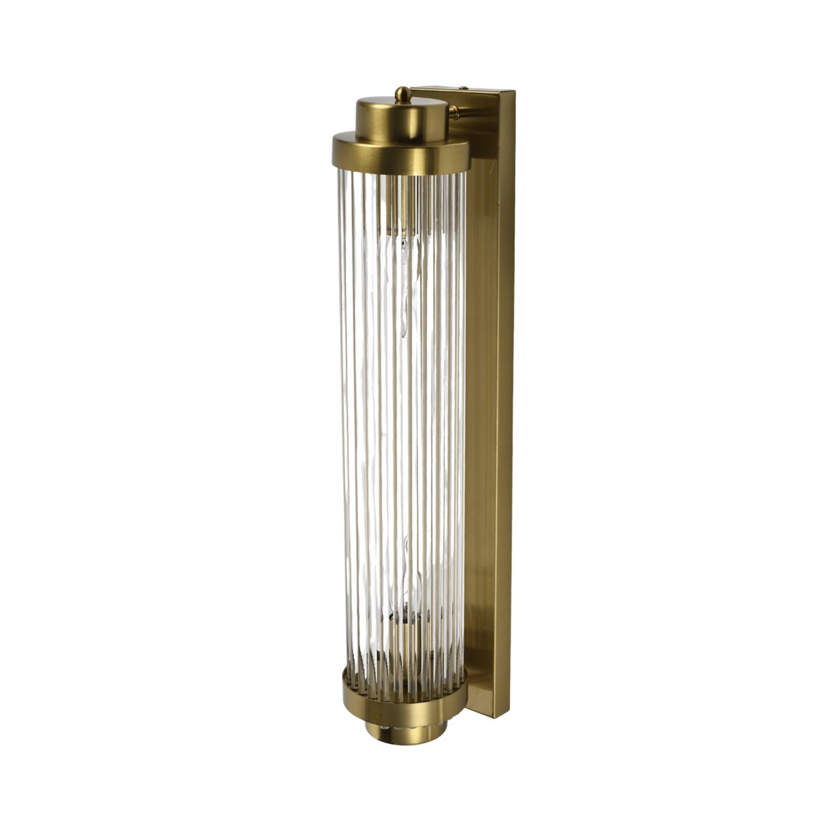 Grande applique design en verre - ELEANE transparent et laiton, KOSILUM