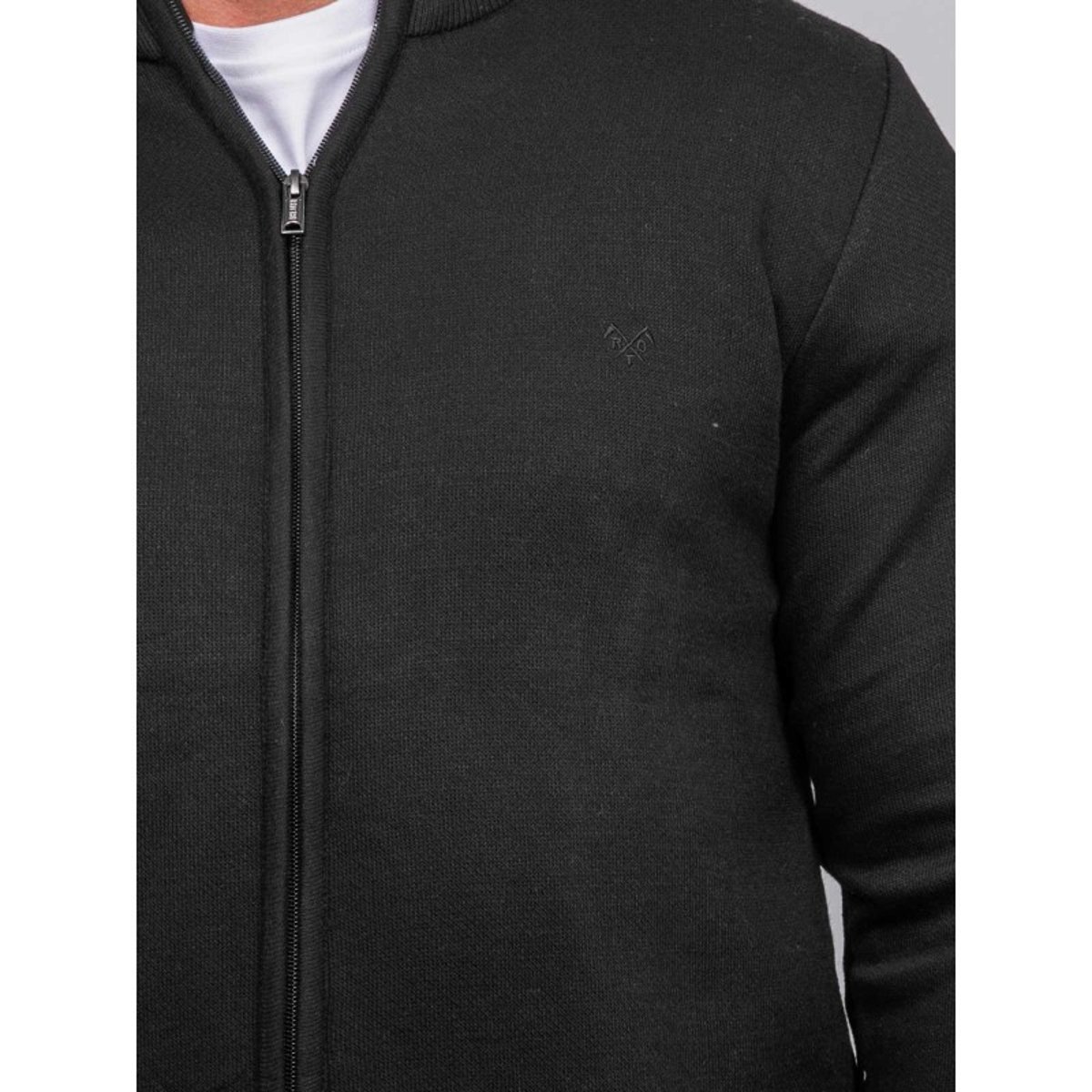 Gilet Zippé Col Montant Lamelvin noir, RITCHIE
