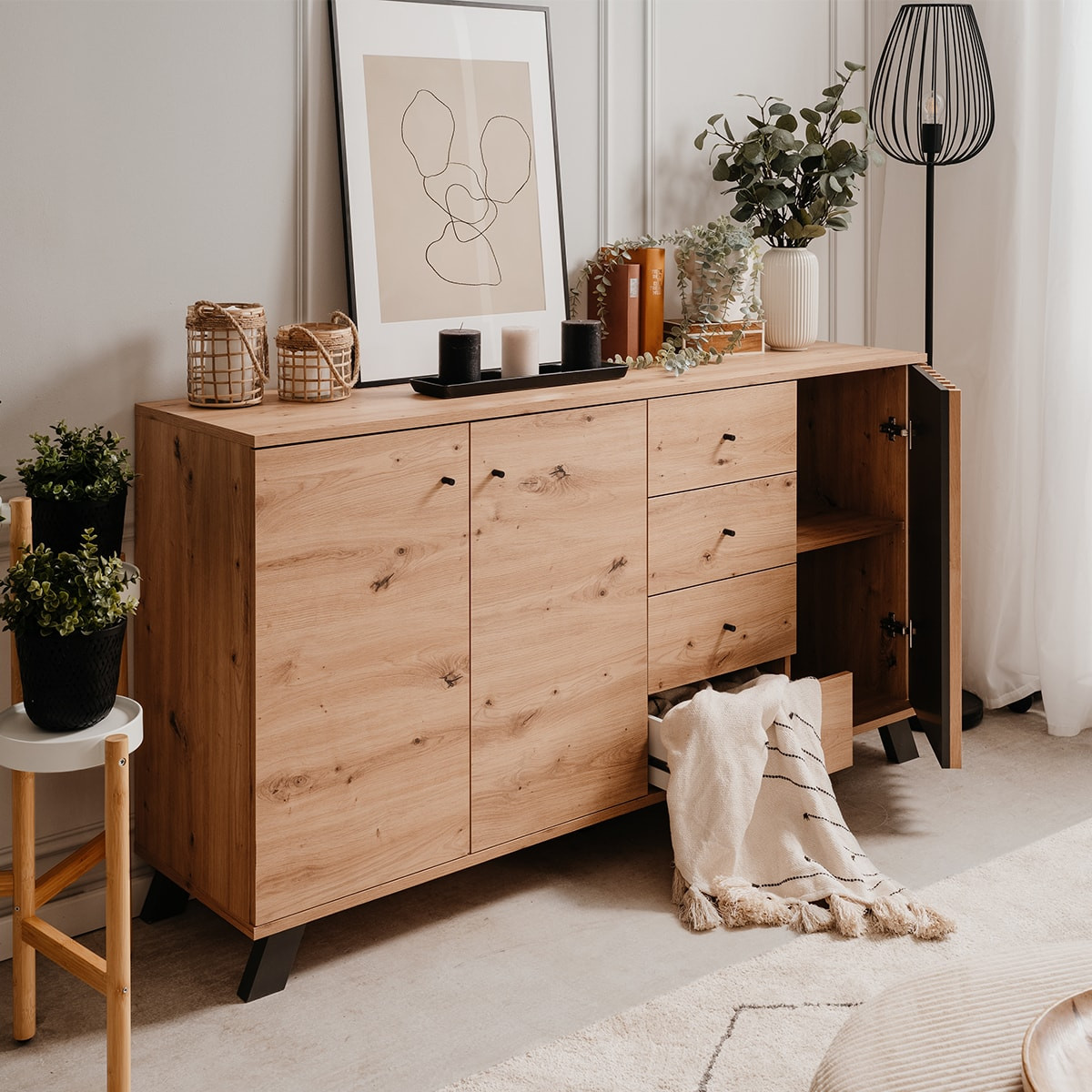Buffet effet chêne - FLAVIA chêne, HOMIFAB