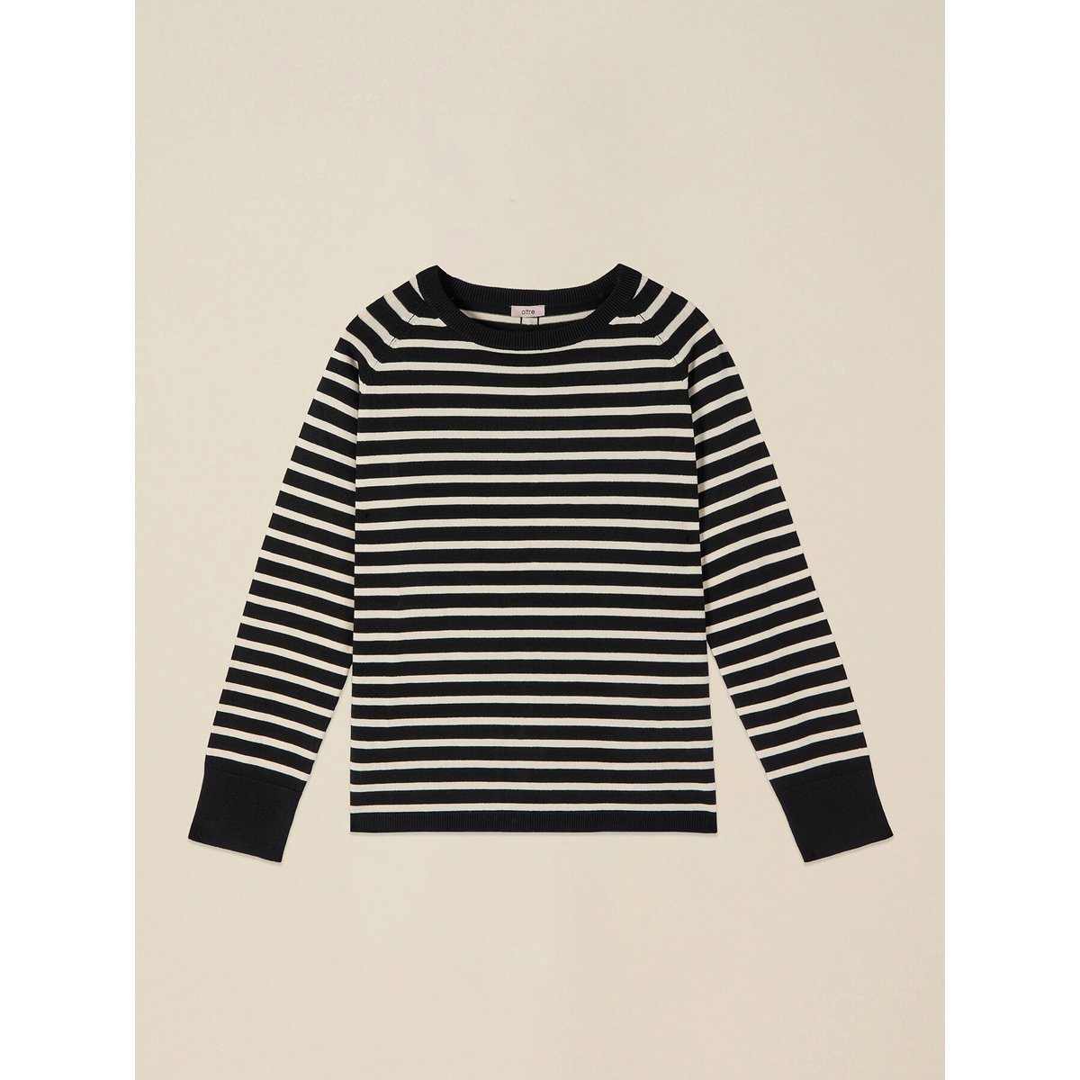 Pull à rayures avec boutons au dos noir, OLTRE