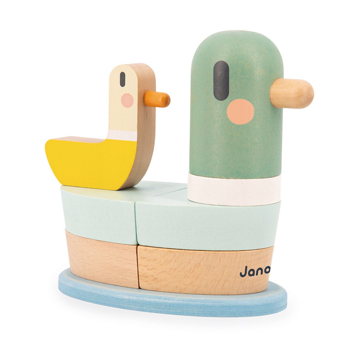 Jouet D'eveil Empilable En Bois Canard multicolore, JANOD
