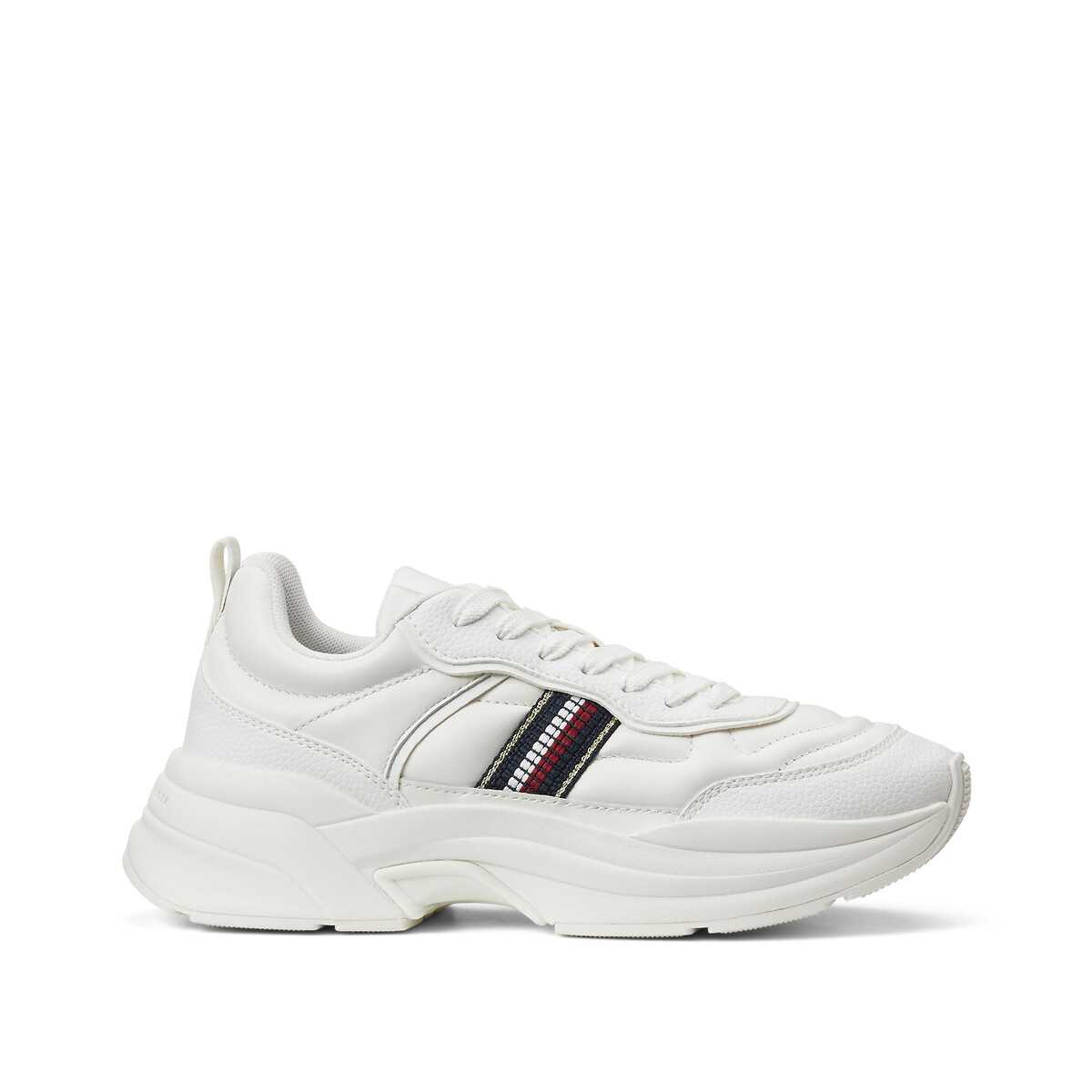 Sneakers Runner Chunky aus Leder weiss, TOMMY HILFIGER