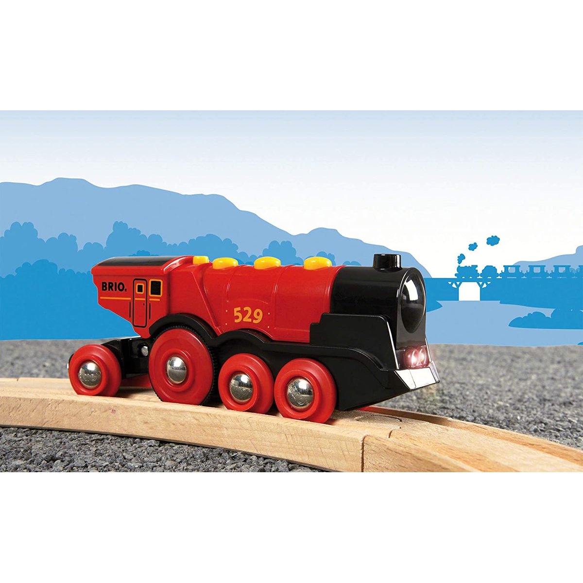 Locomotive puissante à piles rouge, BRIO